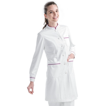 Lebekang doctor uniform nurse uniform long-sleeved female white coat drugstore skin management beauty hospital uniform white