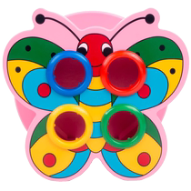 Childrens wooden toy whack-a-mole baby educational enlightenment small hammer knocking piling table frog knocking ball table early education