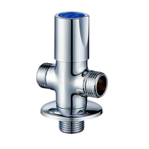 九牧三通角阀一进二出开关冷热水阀双出水分水器止水阀