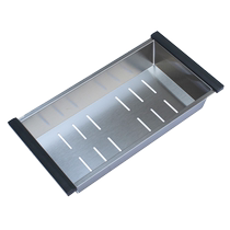 PULT Stainless Steel Drain Basket Sink Kitchen Wash Vegetable Basin Wash Vegetable Pool Cutlery Filter Dry Frame Telescopic Drain Basin