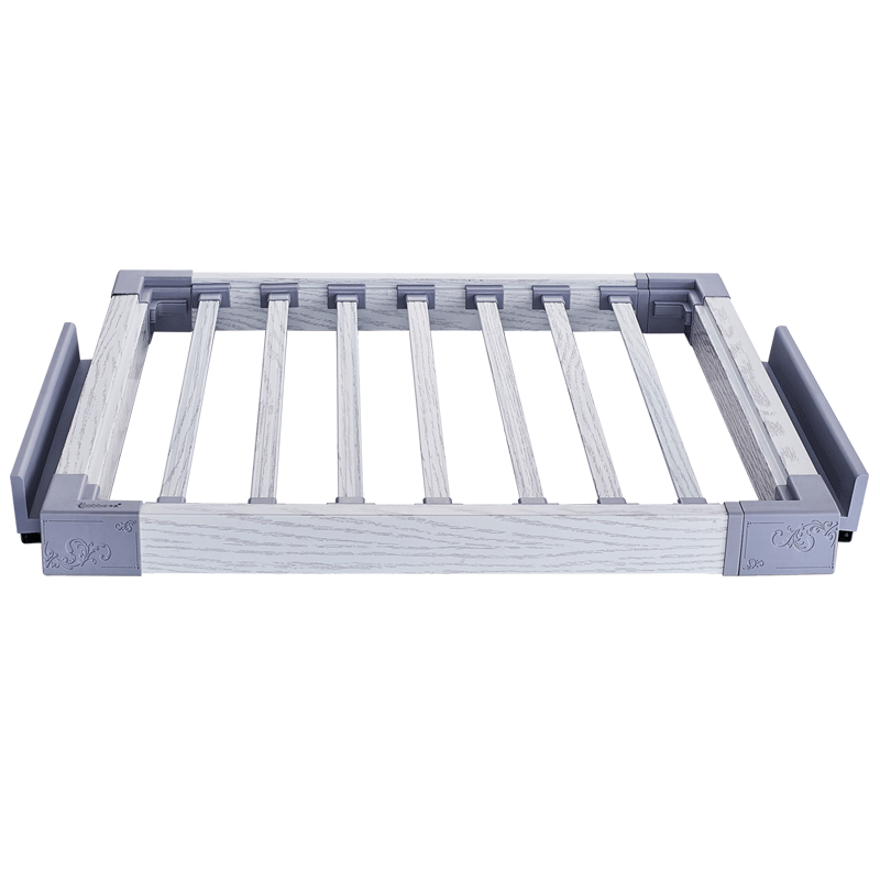 卡貝伸縮褲架家用多功能褲抽架 櫃內推拉掛架拉籃式褲架 銀白推拉褲架