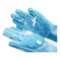 Pet dog and cat bath artifact Teddy Golden Retriever bathing gloves with brush cat anti-scratch and anti-bite bath supplies