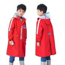 Children raincoat boys whole body boy to school with school bag bit 2023 new kid student special big child rain cape