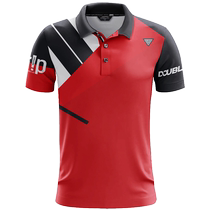 Kolian Korean badminton suit womens suit breathable quick-drying short-sleeved mens lapel summer top sportswear