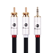 JIB德国蟒蛇hifi发烧级4N无氧铜AUX3.5mm转双莲花头RCA一分二音频线手机电脑接音箱功放镀金接头信号线BB103