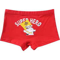 Childrens underwear boys pure cotton boxer babys birth year red triangle four-corner small medium and large childrens underwear FH