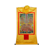 Tibetan Village Tsongkhapas Refuge Thangka Household Supplies Master Tsongkhapa Pendant Decoration Hanging Painting Large Size 85cm