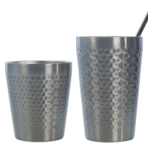 Saisons de vent Double 304 Eau en acier inoxydable Glasses de bière Cups Cups High Face Value Hammered Home Retro Restaurant Teacup