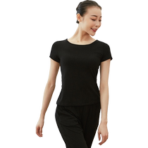 Dance of Love v-neck exercise clothes short-sleeved slim adult womens aerobics spring and summer slimming yoga clothing tops