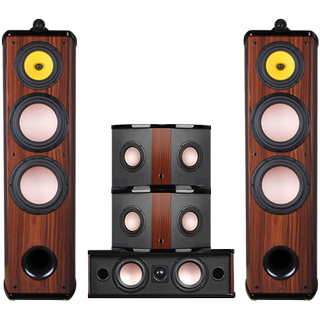 惠威Diva 6.1家庭影院音响套装5.1环绕木质双8寸家用客厅落地音箱