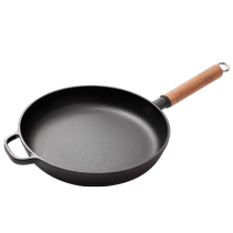 Cast iron plat fond plat non couvert sans revêtement Steak Pan Fry Pan Four Oven Gas Oven Apply Iron Pan Old Pancake Pan