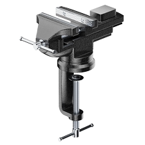德力西台钳小型多功能家用万向迷你小台虎桌钳工作台桌平口台虎钳