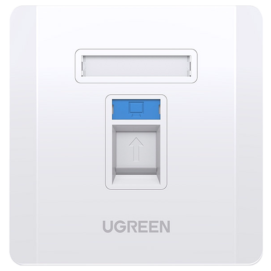 绿联86型网线面板电脑插座家装墙上墙壁开关网络模块面板套装超五类六类七类千兆万兆网络插座端口