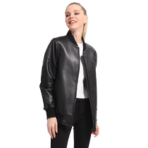 Korean style leather jacket for women loose genuine leather baseball jacket 2024 spring and autumn new style sheepskin long leather jacket for women