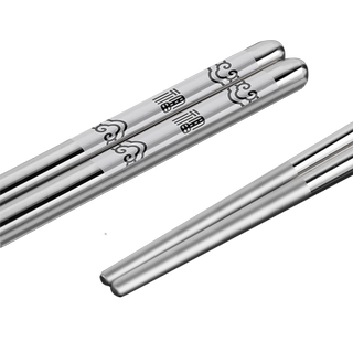 双枪不锈钢筷子304家用防滑抗菌防霉316食品级高档家庭精品快子