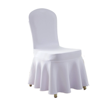 Conference hotel white banquet hotel home elastic hotel chair cover one-piece printed pattern logo customization