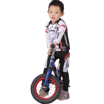 春夏秋季儿童长袖骑行服滑步车服自行车装备轮滑服平衡车上衣裤子