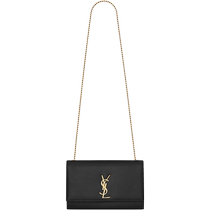 24 issues interest-free] YSL Yves Saint Laurent Womens KATE Medium Black Leather Handbag Crossbody Chain Bag