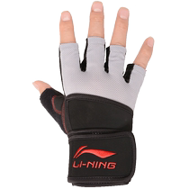 Li-Ning fitness gloves mens and womens equipment horizontal bar dumbbells cycling wristband training half-finger summer breathable anti-slip sports