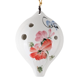 TNG陶笛六孔陶笛初学6孔中音AC调心形彩绘陶笛送教材儿童专业乐器