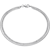 Luk Fook Jewelry Double Chain Pt950 Platinum Bracelet Womens Platinum Bracelet Gift Price L04TBPB0019