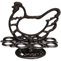 Juhan retro cast iron egg rack American nostalgic rooster ornaments kitchen cake room decoration egg tray storage rack