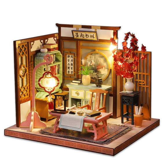 Handmade diy cabin Chinese style attic blind box scene model assembled toys creative birthday gift for women