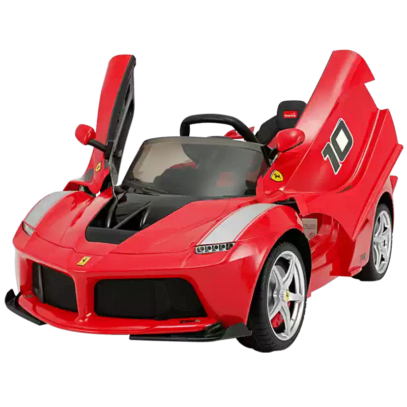 Rastar法拉利FXXK可開門四輪雙控電動童車雙驅動電動賽車適用4-7歲兒童