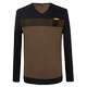 Manhatton autumn and winter V-neck sweater contrast color base shirt