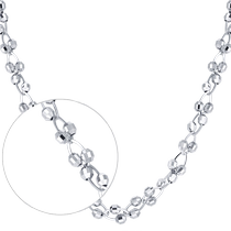 Chinese Valentines Day gift for girlfriend Chow Sang Sang Pt950 platinum marquise double bead necklace platinum necklace for women 77315N