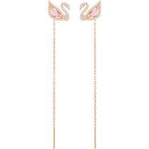 (520礼物)施华洛世奇DAZZLING SWAN浪漫天鹅女耳环流苏耳饰轻奢