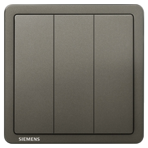 Siemens three-on-one dual-control switch Zhidian smoke gold gray and silver household electric lamp triple wall concealed panel