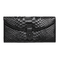 Pure cowhide long wallet thin versatile womens 2024 new crocodile pattern lightweight simple genuine leather wallet for mobile phone