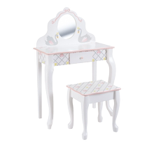teamson childrens dressing table wooden dressing table childrens table and chair set writing desk girl gift