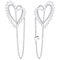 HEFANG Barbie Love Chain Earrings Fashion Long Stud Earrings High-end Birthday Gift ds