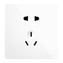 Deri West Switch Socket Positive Five Holes Socket 86 Type Home Power Switch Wall Panel 821 Series White