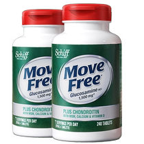 MoveFree Yijie High Calcium Glucosamine Chondroitin Plus Calcium Vitamin D 240 capsules * 2 bottles imported from the United States