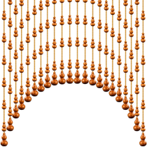 Peach wood gourd bead curtain crystal door curtain home partition living room toilet entrance new type of solution door to door without punching