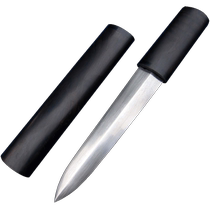 Longquan ancient feather sword ebony Tang sword hand-forged pattern steel high hardness sword dagger small sword unedged