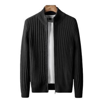 Half turtleneck zipper knit sweater cardigan jacket autumn and winter style Half turtleneck zipper knit sweater cardigan jacket autumn and winter style