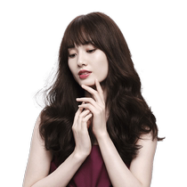 Rebecca wig female air bangs wavy long curly hair full human hair fashion internet celebrity model same headgear