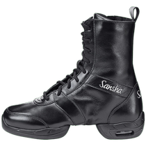 Sansha Sansha imported cowhide sports dance shoes soft-soled high-top square dance jazz dance modern dance shoes