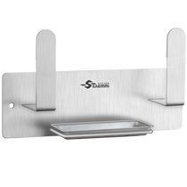 saemmi pot cover shelf wall-mounted punch-free stainless steel kitchen storage household cutting board storage rack with water tray