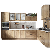 Oppein cabinet customization integrated kitchen cabinet quartz stone countertop combination stove cabinet custom Rona prepayment