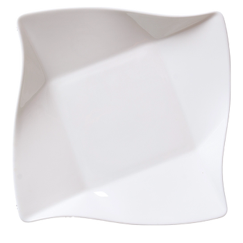 Pure white lead-free square bone porcelain deep plate dish dish dish plate