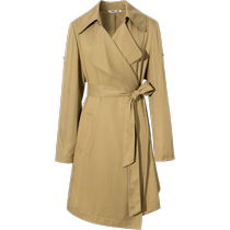 MM Mai Meng Spring and Autumn Beige Mid-Length Waist Windbreaker Jacket Women 5997260253