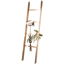 Juhan solid wood ladder rack ash log storage rack decorative coat rack towel rack Japanese Nordic style