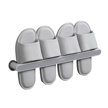 Bathroom wall-mounted slipper rack
