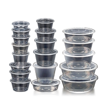 Trousse de repas jetable ronde 1000ML Boîte demballage en plastique Transparent Takeaway Transparent Boîte à repas rapide Dîner Soupe Bowl With Lid