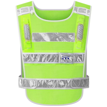 LED flash light reflective vest high-speed traffic rescue flashing reflective clothing vest safety clothing rechargeable printing